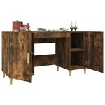 vidaXL Bureau Chêne fumé 140x50x75 cm Bois d'ingénierie