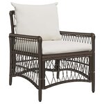 vidaXL Chaise de jardin Marron 60 x 70 x 78cm polyrotin