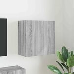 vidaXL Meuble TV mural Gris Sonoma 59 5 x 31 x 60 cm Bois d'ingénierie