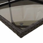 vidaXL Ensemble à manger de jardin coussins 5Pièces Noir Résine tressée