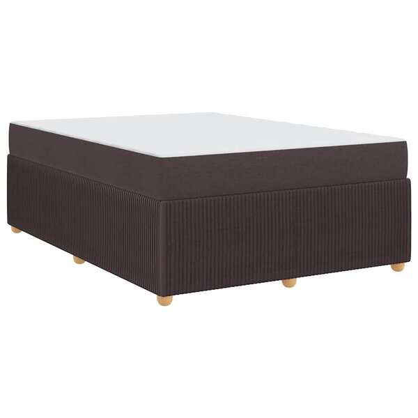 vidaXL Cadre de lit Autre Marron foncé 160 x 200 cm tissu