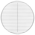 vidaXL Grille de BBQ Argent Ø43 cm Acier Inoxydable