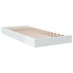 vidaXL Cadre de lit blanc 90x200 cm bois d'ingénierie