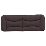 vidaXL Coussin de tête de lit Hvar marron foncé 140 cm tissu
