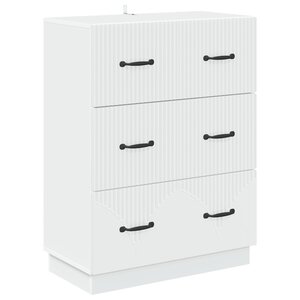 vidaXL Armoire à tiroirs Blanc 66 x 34 5 x 87 cm Bois d'ingénierie