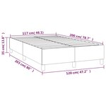 vidaXL Cadre de lit Bleu 120 x 200 cm Tissu