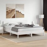 vidaXL Cadre de lit sans matelas blanc 160x200 cm bois de pin massif