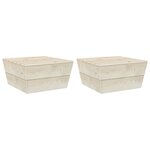 vidaXL Tables de jardin 2 Pièces 60x60x30 cm Bois d'épicéa imprégné