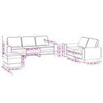 vidaXL Ensemble de canapés 3 Pièces marron tissu