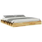 vidaXL Cadre de lit sans matelas 180x200 cm bois massif de chêne