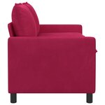 vidaXL Canapé Bordeaux 156 x 81 x 87 5 cm Velours