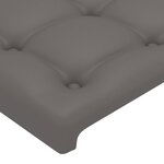vidaXL Tête de lit à LED Gris 93x16x118/128 cm Similicuir