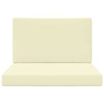 vidaXL Coussin de canapé d'extérieur 2 Pièces Crème Polyester
