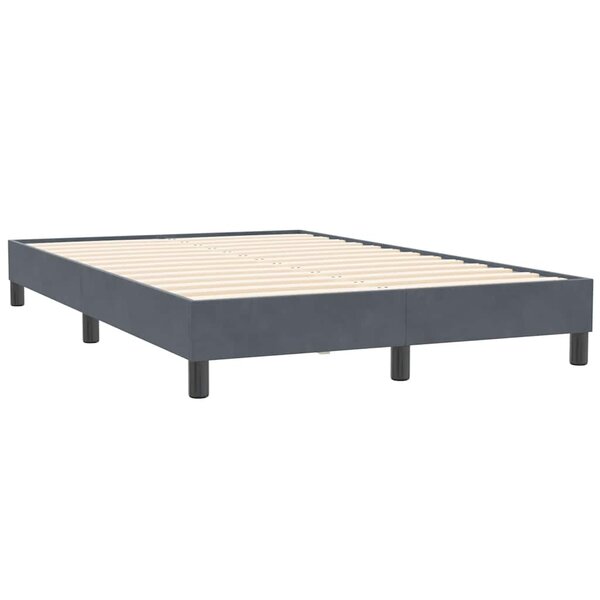 vidaXL Cadre de lit sans matelas gris foncé 120x210 cm velours