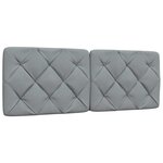 vidaXL Cadre de lit avec LED sans matelas gris clair 140x200 cm tissu
