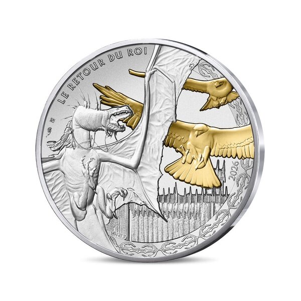 Le Seigneur des Anneaux Monnaie de 10€ Argent Les aigles contre les bêtes ailées