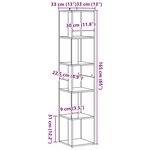 vidaXL Armoire d'angle chêne artisanal 33x33x165 cm bois d'ingénierie