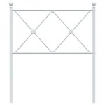 vidaXL Tête de lit de remplacement métal blanc 80 cm