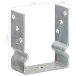 vidaXL Piquets de clôture 12 pcs Argenté 12x6x15 cm Acier galvanisé