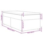 vidaXL Sommier à lattes de lit avec matelas Bleu 90x190 cm Tissu