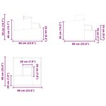 vidaXL Cache-pot de jardin Marron 60 x 60 x 50 cm Acier patiné