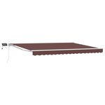 vidaXL Cadre de store manuel avec LEDs Marron et blanc 4 5 × 3 m