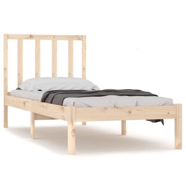 vidaXL Cadre de lit Bois de pin massif 100x200 cm