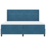 vidaXL Lit à ressorts avec matelas Bleu 100 x 200 cm Velours