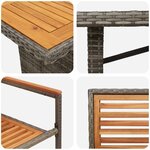vidaXL Ensemble de salle à manger pour jardin 9 Pièces Gris polyrotin