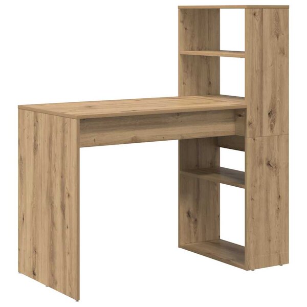 vidaXL Bureau chêne artisanal 113 x 54 x 120 cm Bois d'ingénierie