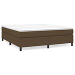 vidaXL Cadre de lit marron foncé 160x200 cm tissu