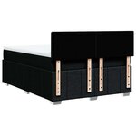 vidaXL Sommier à lattes de lit avec matelas Noir 140x200 cm Tissu