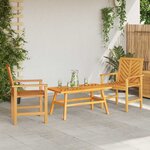 vidaXL Ensemble de salon de jardin 2 Pièces Marron Bois d'acacia massif