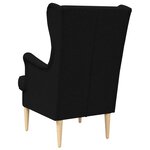 vidaXL fauteuil Noir tissu