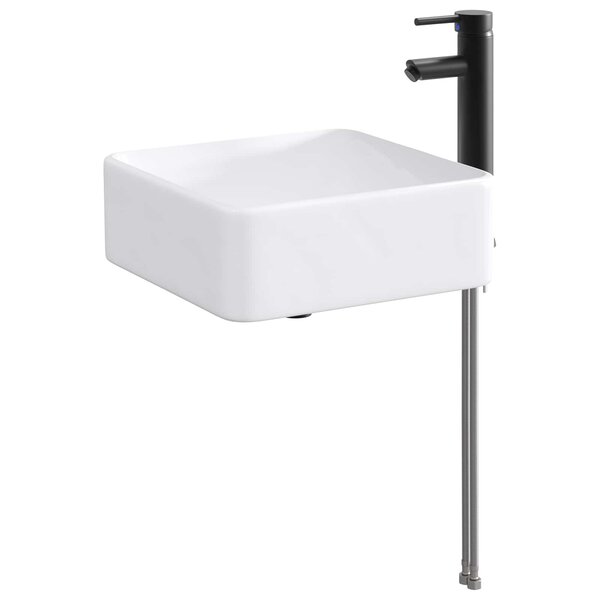 vidaXL Lavabo de salle de bains Noir Mat 49 x 37 x 14 cm métal