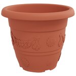 vidaXL Pots de plantes 24 Pièces Rouge brique Ø 39 x 32 cm Plastique