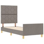 vidaXL Cadre de lit avec tête de lit Taupe 80 x 200 cm tissu