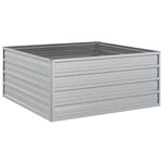 vidaXL Lit surélevé de jardin 100x100x45 cm Acier galvanisé Argenté