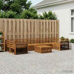 vidaXL Ensemble de canapés d'extérieur 8 pc Naturel