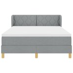 Lit box spring vidaXL avec matelas Gris clair 140x200 cm Tissu