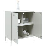 vidaXL Buffet blanc 68x39x79 cm acier