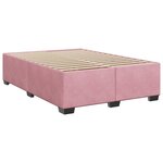 vidaXL Sommier à lattes de lit avec matelas Rose 160x200 cm Velours