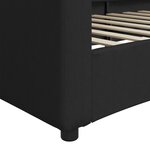 vidaXL Lit de repos sans matelas noir 90x200 cm tissu