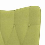 vidaXL Chaise de relaxation avec tabouret Vert Tissu