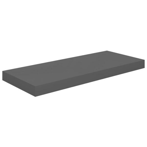 vidaXL Étagère murale flottante Gris brillant 60x23 5x3 8 cm MDF
