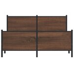 vidaXL Cadre de lit en métal sans matelas chêne marron 140x200 cm