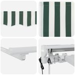 vidaXL Auvent rétractable électrique Vert et blanc 5 × 3 5 m