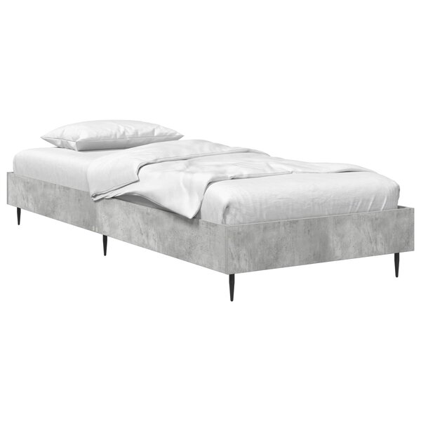 vidaXL Cadre de lit Gris béton 80 x 200 cm Bois d'ingénierie