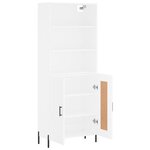 vidaXL Buffet haut Blanc 69 5x34x180 cm Bois d'ingénierie