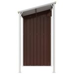 vidaXL Abri de jardin avec toit prolongé marron 277x107x181 cm acier